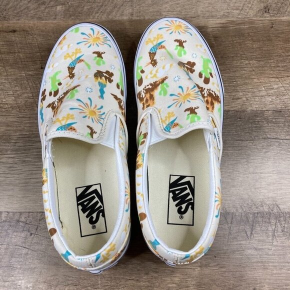 VANS Classic Slip On Get Outdoors Marshmallow Canvas Womens 8.5 Shoes NEW - Picture 7 of 10